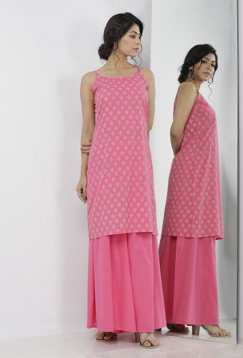 Buy Abil Side Cut Anarkali With Palazzo by Designer POOJA KEYUR Online at  Ogaan.com